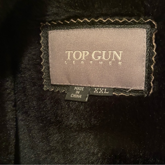 Black Leather Jacket with Fur Trim - Picture 4 of 7